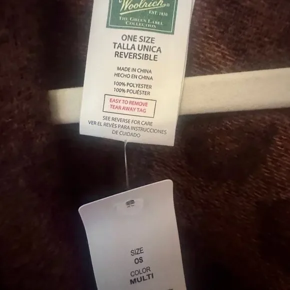 Woolrich Brown Shawl Poncho - Picture 2 of 4